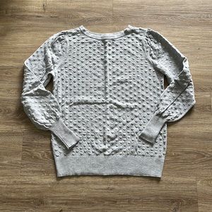 LOFT Gray Dot Sweater XS